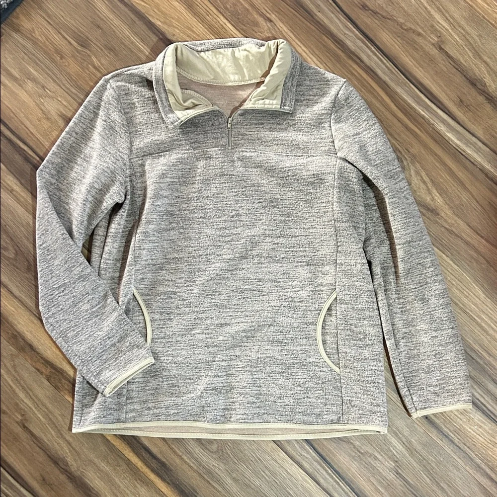 Source Unknown Heathered Gray and Cream Cowl Sweater - Picture 1 of 5
